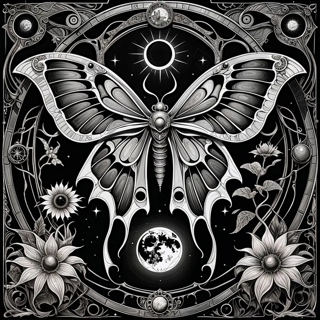 Bộ Dấu Hình Bướm Đêm Luna Cho Gốm - Image 5