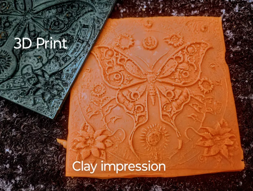 Bộ Dấu Hình Bướm Đêm Luna Cho Gốm - Image 6