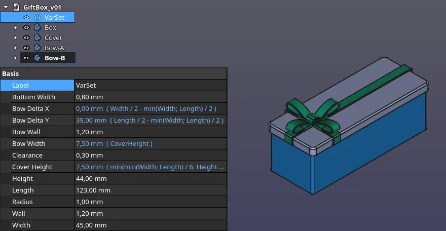 Hộp Quà Thanh Lịch - In Nhanh, Ít Nhựa - Mô Hình FreeCAD Đầy Đủ Thông Số - Image 2