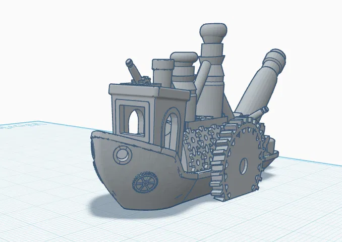 Mô Hình Tàu Benchy Phong Cách Steampunk - Image 1