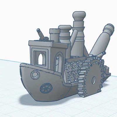 Mô Hình Tàu Benchy Phong Cách Steampunk