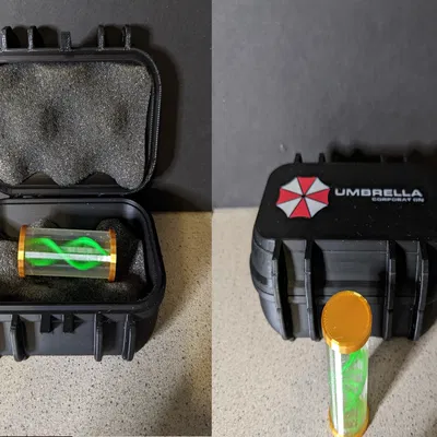 Hộp Mini và Mẫu T-Virus Umbrella Corporation Resident Evil