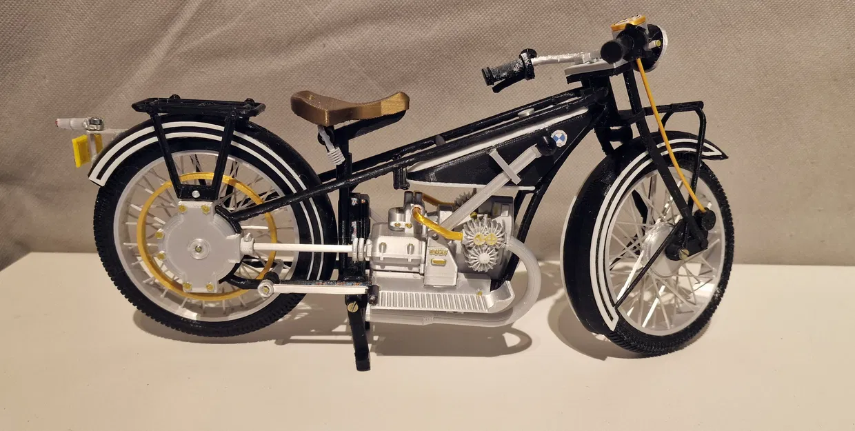 Mô hình xe BMW R32 năm 1925 tỉ lệ 1:6,5 của Ed van der Heijden - Image 3
