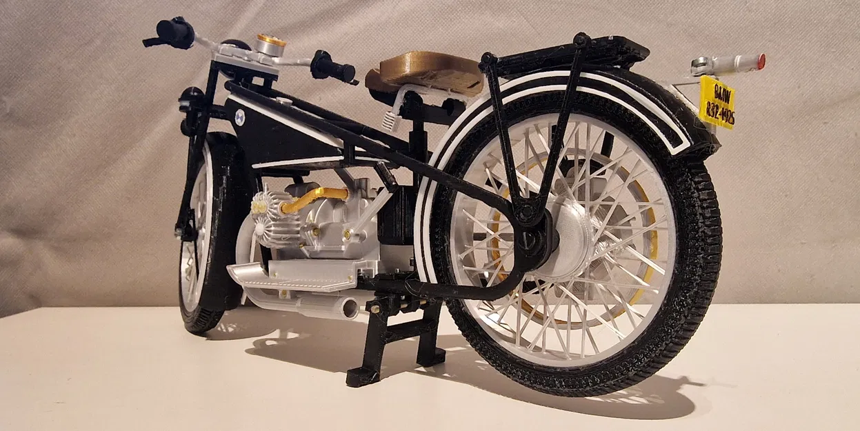 Mô hình xe BMW R32 năm 1925 tỉ lệ 1:6,5 của Ed van der Heijden - Image 4