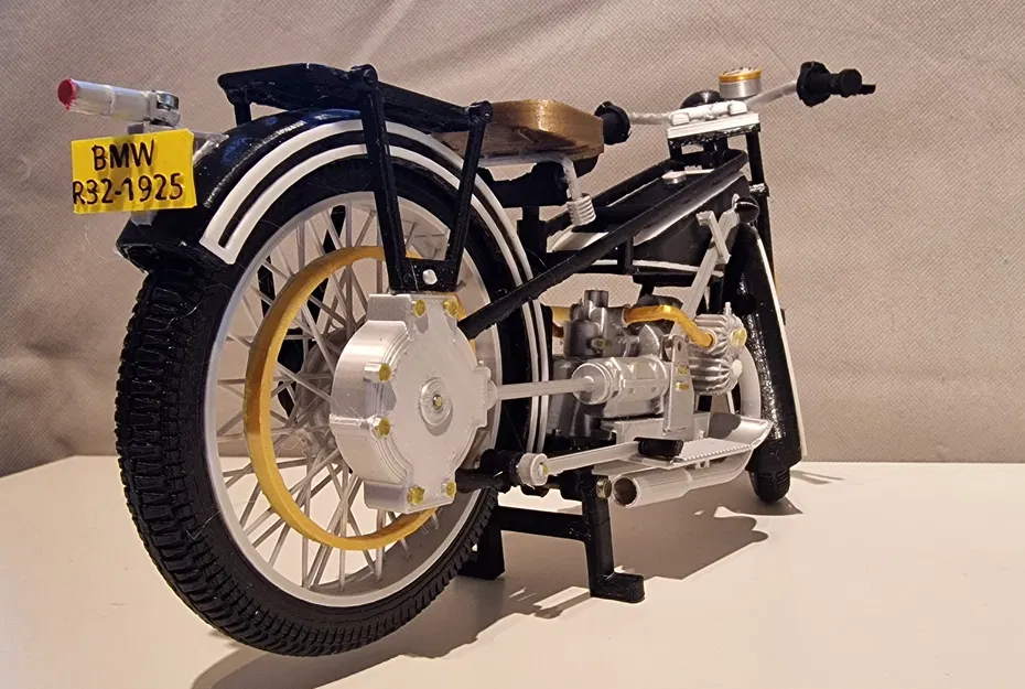 Mô hình xe BMW R32 năm 1925 tỉ lệ 1:6,5 của Ed van der Heijden - Image 7