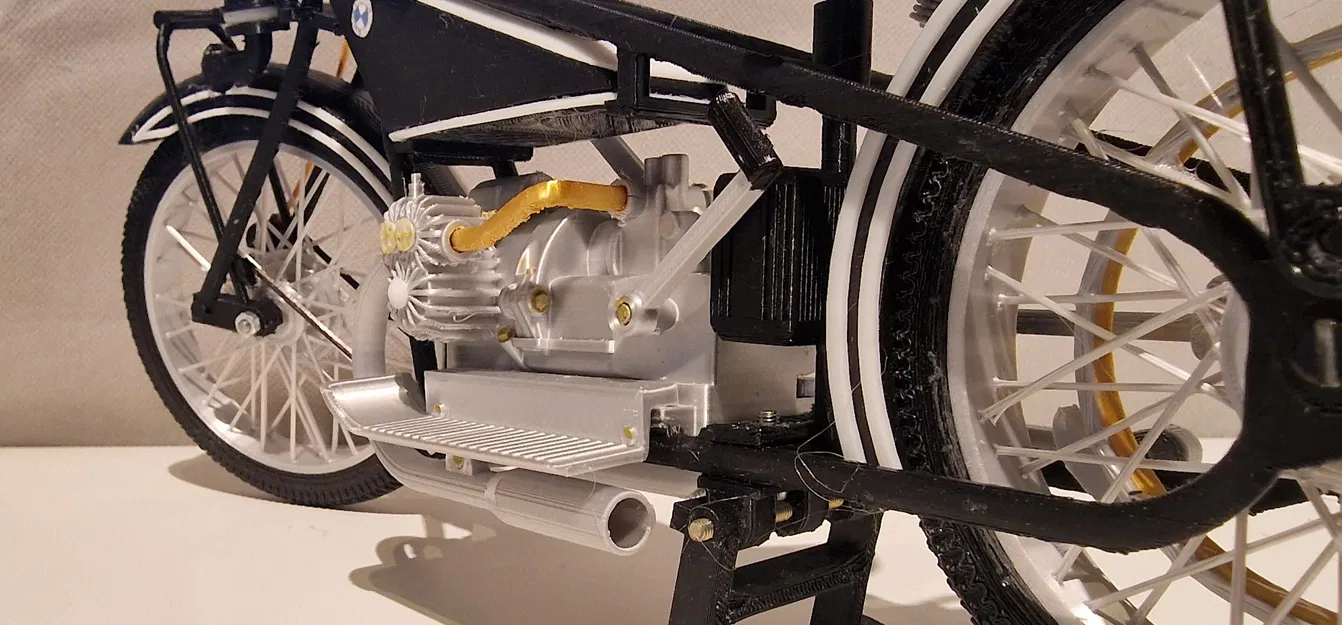 Mô hình xe BMW R32 năm 1925 tỉ lệ 1:6,5 của Ed van der Heijden - Image 9