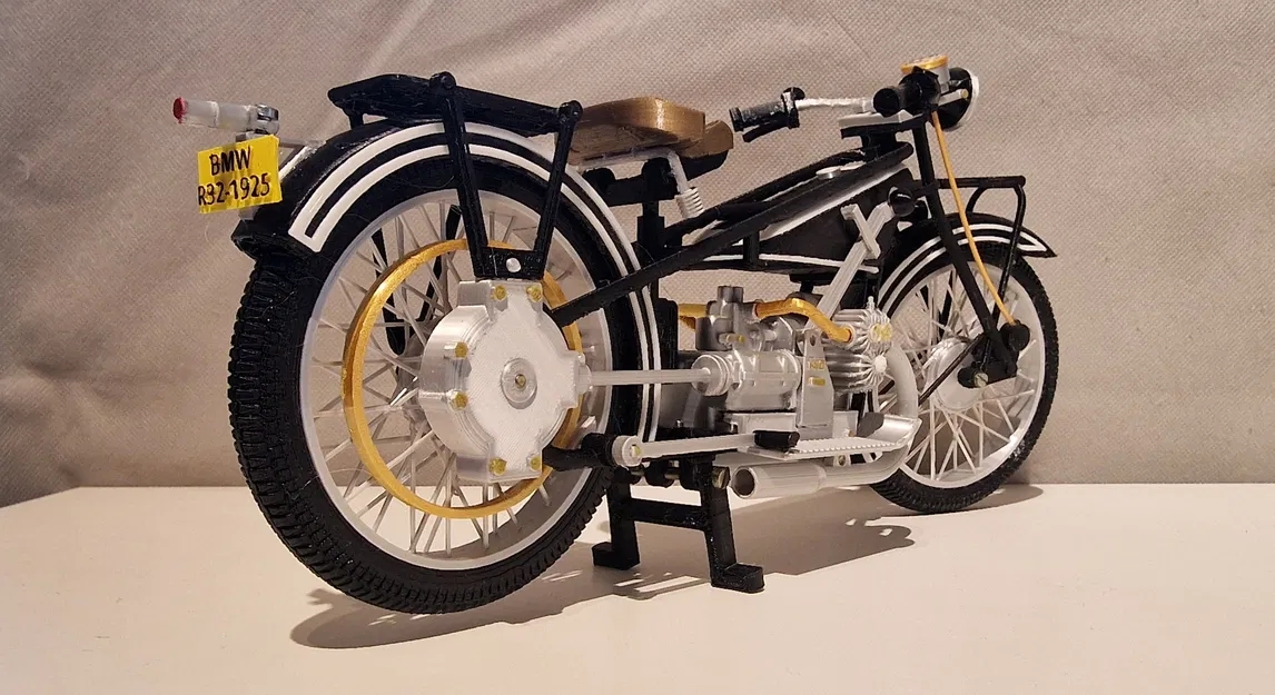 Mô hình xe BMW R32 năm 1925 tỉ lệ 1:6,5 của Ed van der Heijden - Image 11