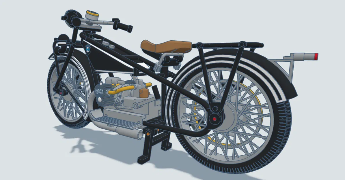 Mô hình xe BMW R32 năm 1925 tỉ lệ 1:6,5 của Ed van der Heijden - Image 30