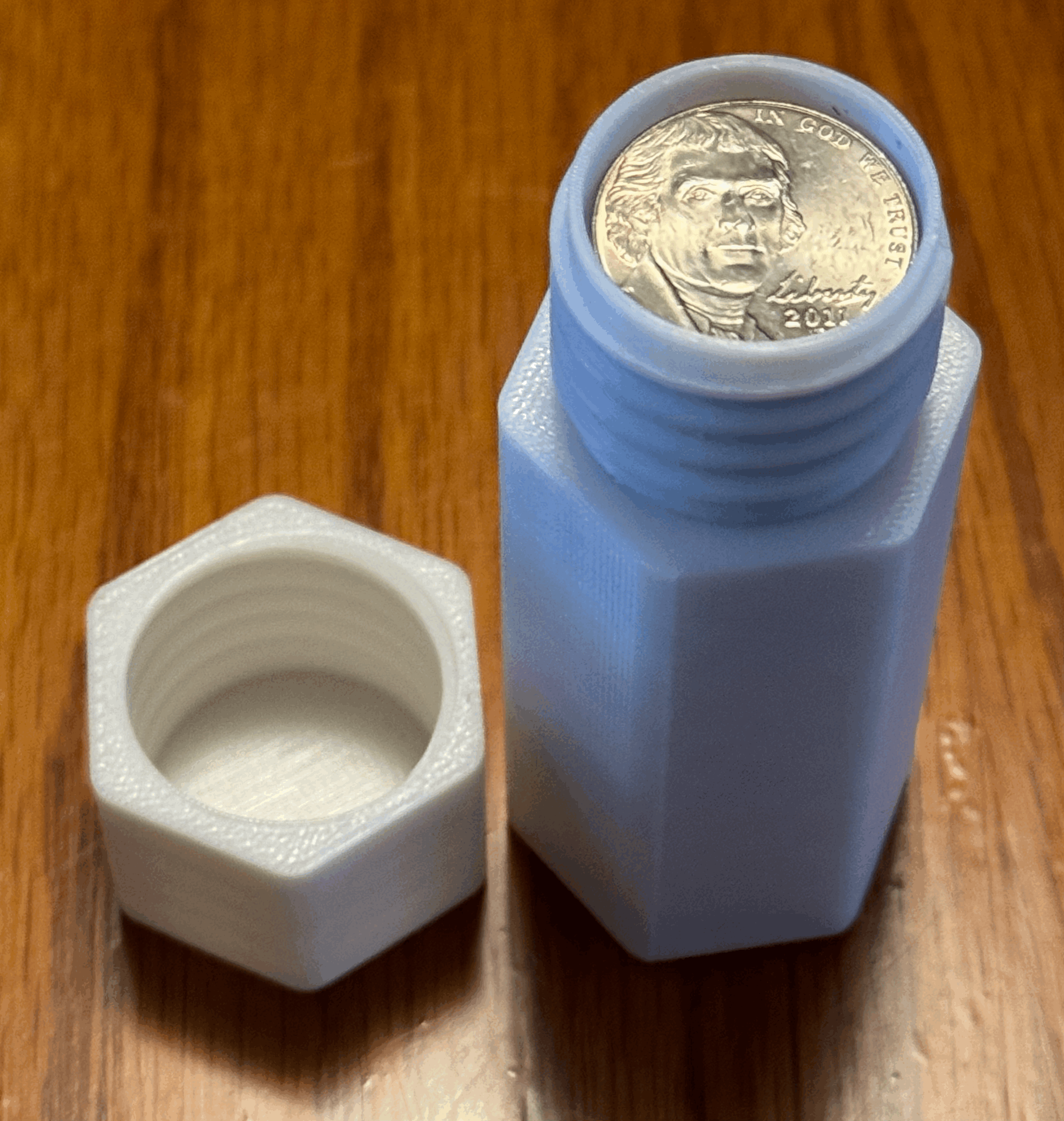 Ống Đựng Tiền Xu Hình Lục Giác Theo Thông Số - Thumbnail 1