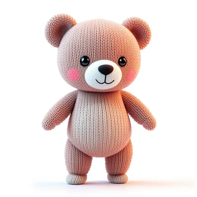Móc Khóa Gấu Đan Len Trang Trí