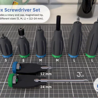 Bộ Tua Vít Lục Giác (S, M, L) + (12mm, 24mm)