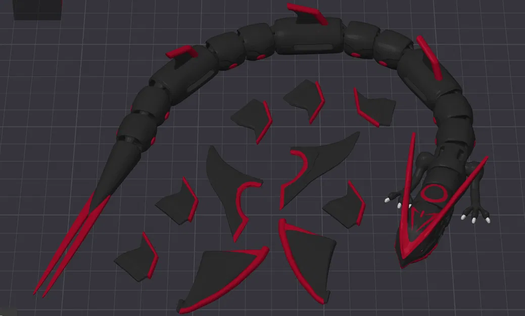 Mô hình Rayquaza Shiny Mega 3 Màu Flexi Có Nam Châm - Image 1