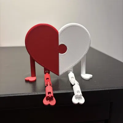 Mô Hình Trái Tim Ghép Hình Khớp Nhúc Nhích Ngày Valentine