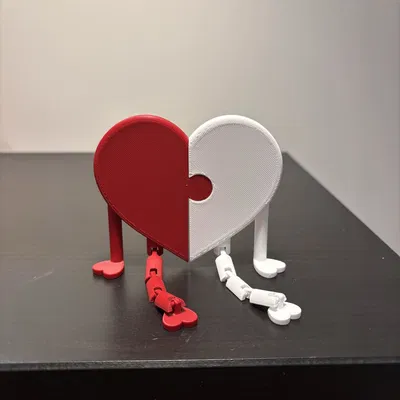 Mô Hình Trái Tim Ghép Hình Khớp Nhúc Nhích Ngày Valentine