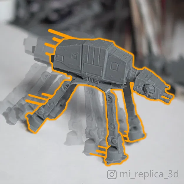 Mô Hình AT-AT Walker Dễ Thương In Tại Chỗ Đồ Chơi Trọng Lực - Image 1