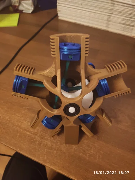 Mô hình động cơ dạng tỏa (Radial Engine Model) - Image 1