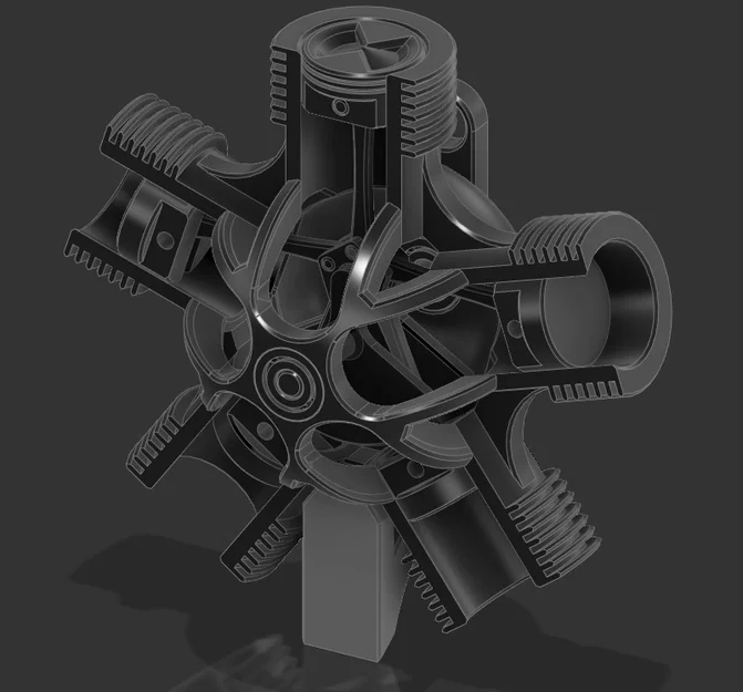 Mô hình động cơ dạng tỏa (Radial Engine Model) - Image 5