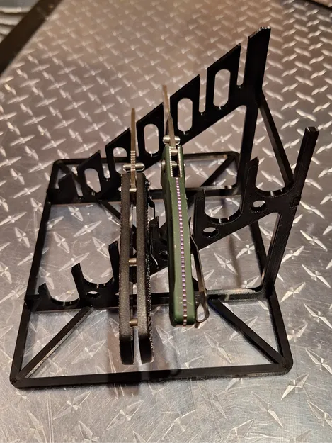 Kệ trưng bày dao bỏ túi 6 ngăn cho dao EDC kích thước thường ở vị trí mở - Image 5