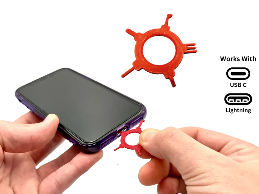 Dụng Cụ Vệ Sinh Cổng Sạc Điện Thoại & Laptop, Lightning, USB C - Lint Lifter - Image 1