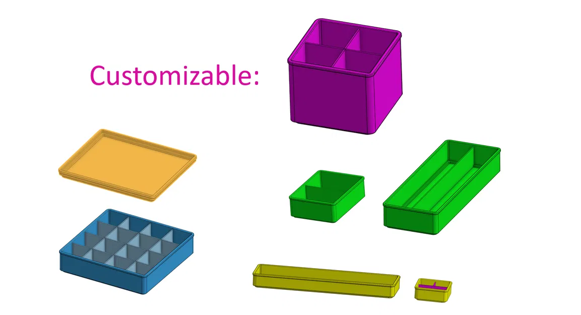Hộp Tổ Chức, Hộp Lưu Trữ Dạng Khay - Image 1