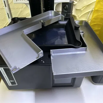 Máng Hứng Nhựa Từ Tính 2 Mảnh Cho Elegoo Mars 5 Ultra