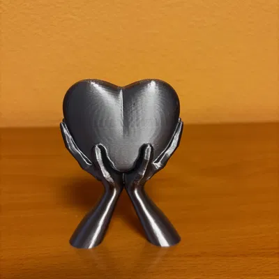 Mô hình 3D Tay cầm trái tim tình yêu trang trí Valentine