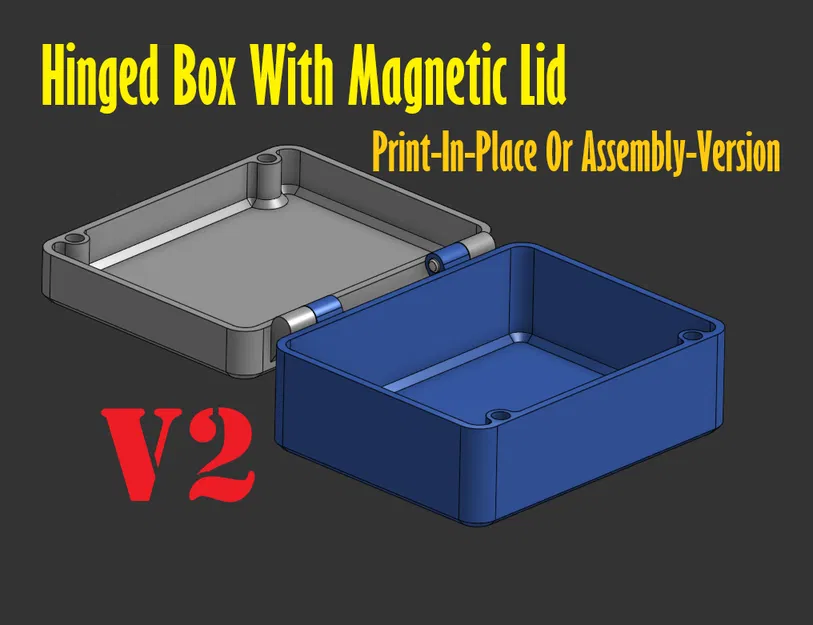 Hộp/Container Có Nắp Nam Châm (In Liền hoặc Lắp Ráp) - Image 1