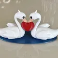 Thiên Nga Valentine Tạo Hình Trái Tim - Thumbnail 1