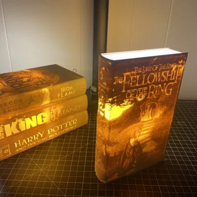 Mô hình sách Lithophane (Chúa tể những chiếc nhẫn - Đoàn hộ nhẫn)
