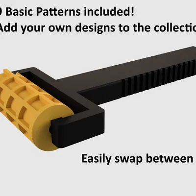 Con lăn đất sét với các hoa văn có thể thay thế