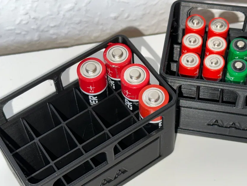 Hộp Đựng Pin AAA và AA Kiểu Thùng Thùng Nhỏ Xếp Chồng - Image 2