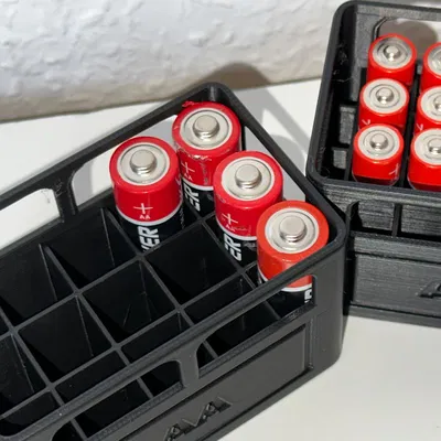 Hộp Đựng Pin AAA và AA Kiểu Thùng Thùng Nhỏ Xếp Chồng