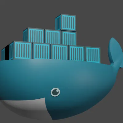 Mô hình 3D Cá Voi Docker