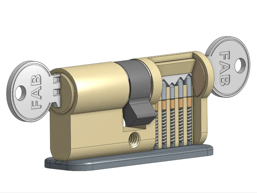 Mô hình Ổ khóa Trụ Tỷ lệ 2.4:1 - Image 2