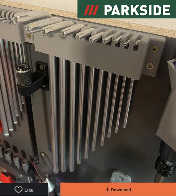 Giá treo bộ lục giác hoa thị Torx Parkside - Image 1