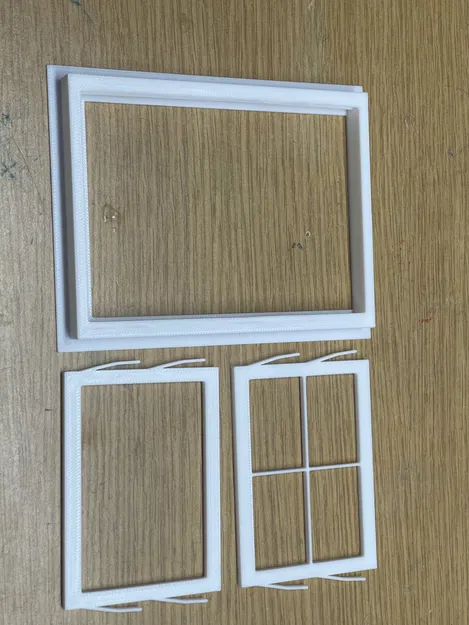 Cửa sổ nhà búp bê 2 cánh, 3' x 4', Tỉ lệ 1:12, Cánh có thể di chuyển - Image 2