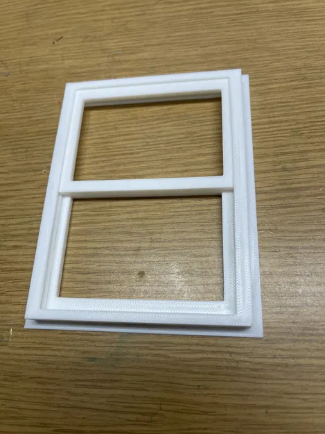 Cửa sổ nhà búp bê 2 cánh, 3' x 4', Tỉ lệ 1:12, Cánh có thể di chuyển - Image 5