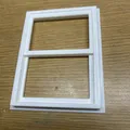 Cửa sổ nhà búp bê 2 cánh, 3' x 4', Tỉ lệ 1:12, Cánh có thể di chuyển - Thumbnail 5