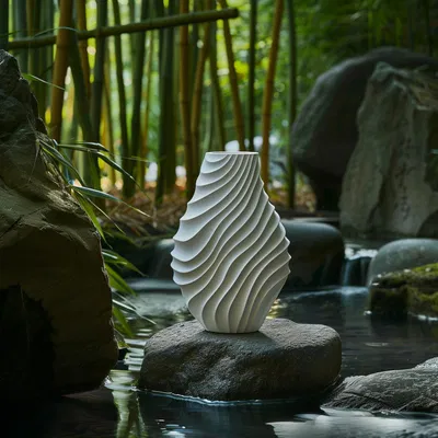 Chậu Hoa Sóng Zen - Hòa Quyện Thiên Nhiên và Thiết Kế Tinh Tế