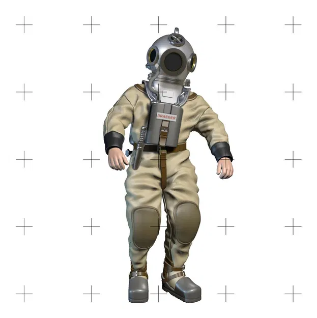 Tượng Thợ Lặn 3D - Image 2