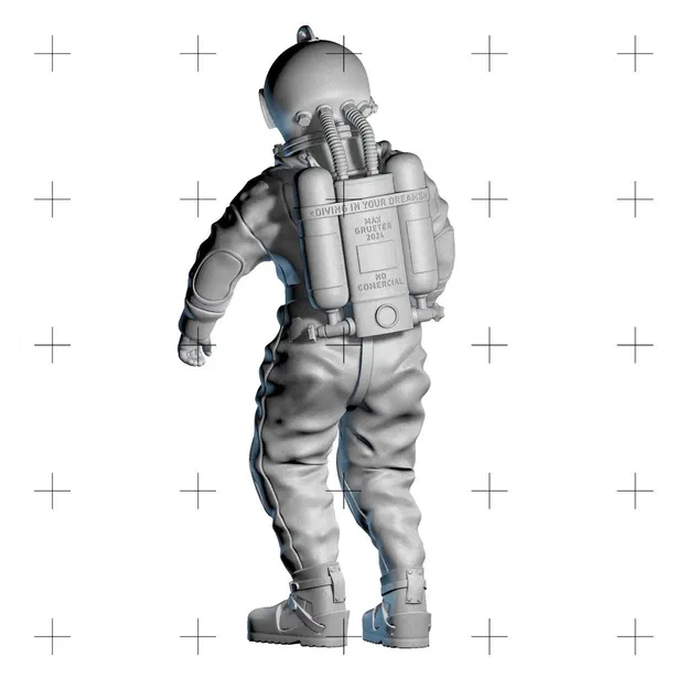 Tượng Thợ Lặn 3D - Image 4