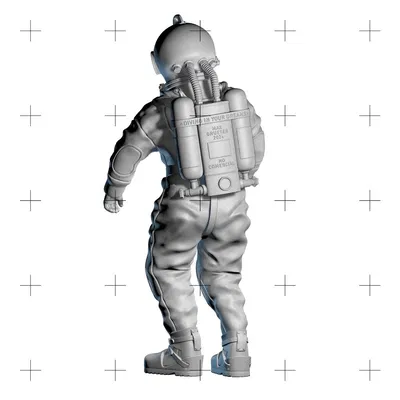 Tượng Thợ Lặn 3D