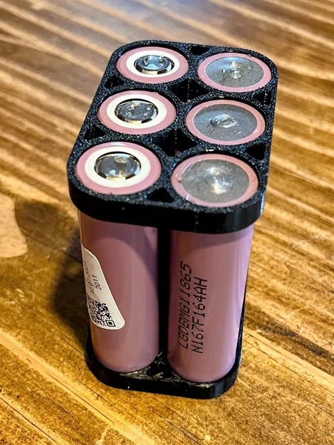 Khay Đựng Pin 18650 Cho Bộ Pin DIY – Có Chốt Chặn Pin và Phiên Bản Đầu Nối, Nhẹ, Dễ In - Image 3