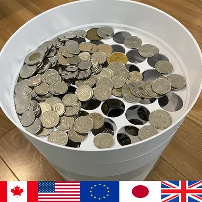 Máy Sắp Xếp Tiền Xu Xếp Chồng (Canada, Mỹ, Euro, Nhật, Anh, Kèm File Fusion 360)