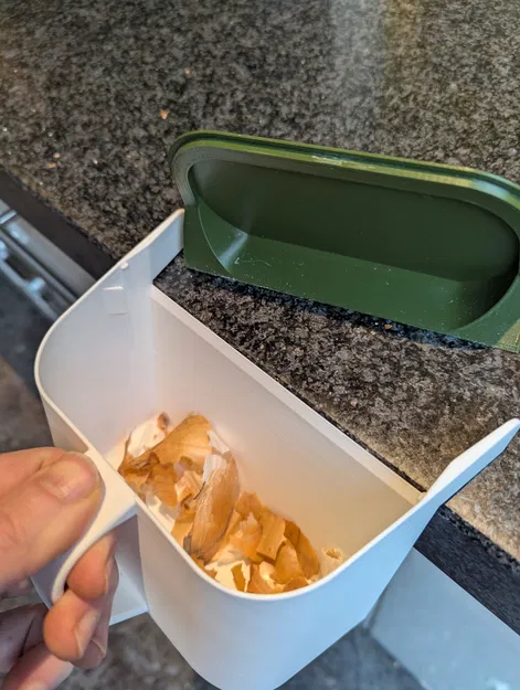 Thùng rác vệ sinh mặt bàn có nắp/cạp bàn - Image 3