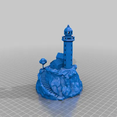 Mô Hình Hải Đăng Low Poly