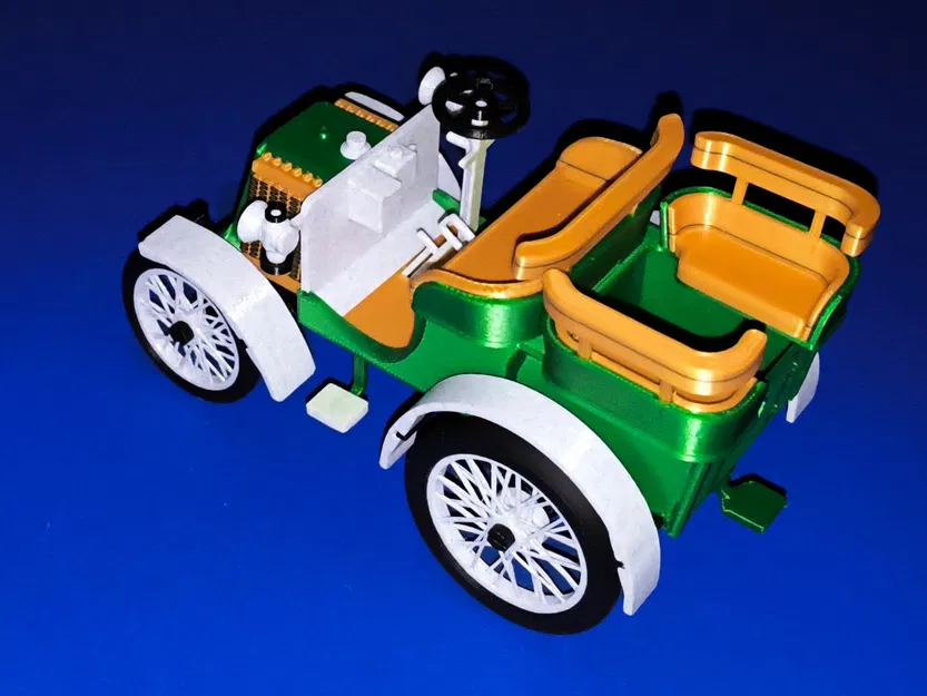 Kit card Renault C - Mô hình xe cổ 1902 - Image 4