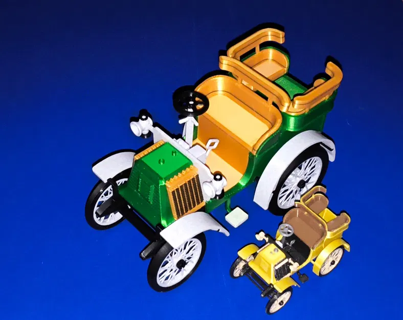 Kit card Renault C - Mô hình xe cổ 1902 - Image 11