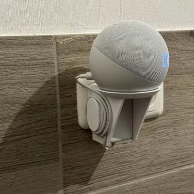 Đế Gắn Echo Dot Gen 5 (Phích Cắm EU - Vặn Ốc & Không Keo)