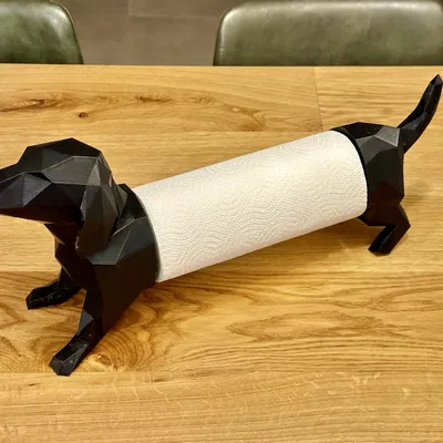 Kệ Giấy Cuộn Trang Trí Hình Chó Dachshund Cho Nhà Bếp